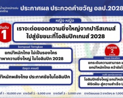 <strong>Read more about</strong><br />ประกาศรางวัลผลการประกวดคำขวัญสร้างแรงใจให้ทัพจอมพลังสู่โอลิมปิก “แอลเอ 2028” ประกาศรางวัลผลการประกวดคำขวัญสร้างแรงใจให้ทัพจอมพลังสู่โอลิมปิก “แอลเอ 2028”