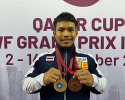 "Weeraphon" Clinches 1 Gold and 1 Silver at World Grand Prix 2 Weightlifting Competition