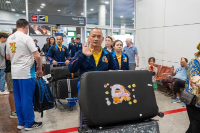 นักยกน้ำหนักไทยถึงกรุงอัสตานา-ลงซ้อมพร้อมสู้ศึกยุวชนและเยาวช ... Image 21