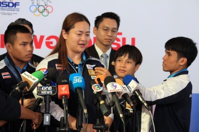 ทัพยกน้ำหนักไทยชุด “ปารีส2024” กลับถึงบ้านแล้ว-พิธีต้อนรับอบ ... Image 13